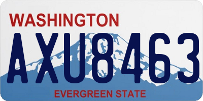 WA license plate AXU8463