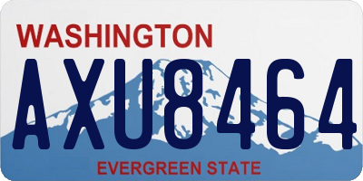 WA license plate AXU8464