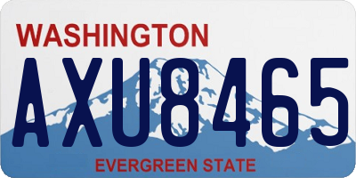 WA license plate AXU8465