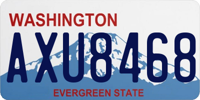 WA license plate AXU8468