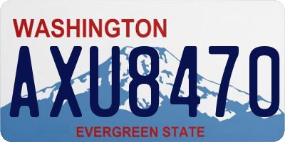 WA license plate AXU8470