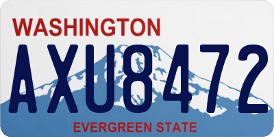 WA license plate AXU8472