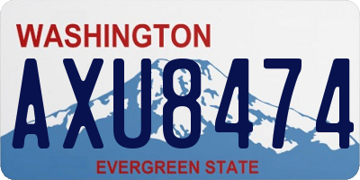 WA license plate AXU8474