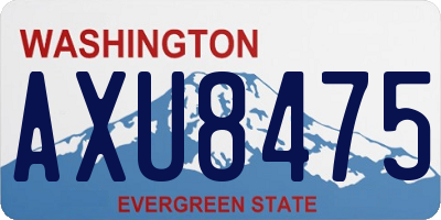 WA license plate AXU8475