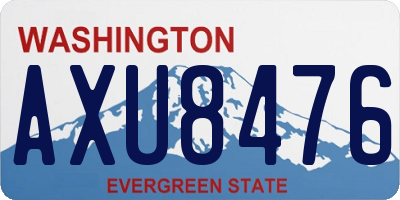 WA license plate AXU8476