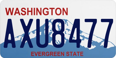 WA license plate AXU8477