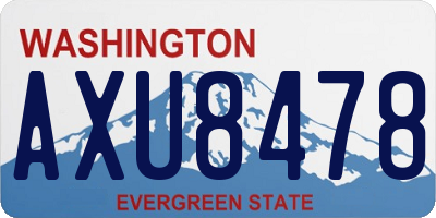 WA license plate AXU8478