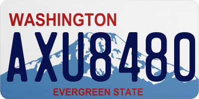 WA license plate AXU8480