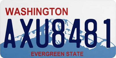 WA license plate AXU8481