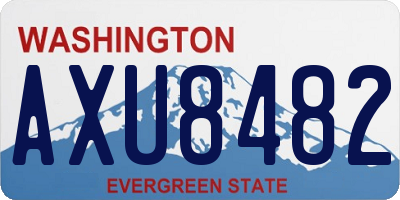 WA license plate AXU8482