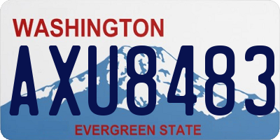 WA license plate AXU8483