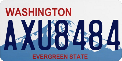 WA license plate AXU8484