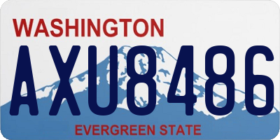 WA license plate AXU8486