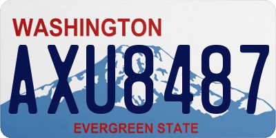 WA license plate AXU8487