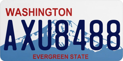 WA license plate AXU8488