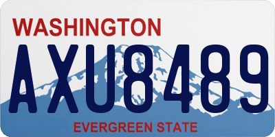 WA license plate AXU8489