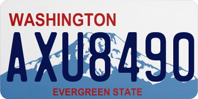WA license plate AXU8490