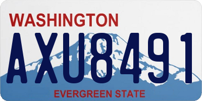 WA license plate AXU8491