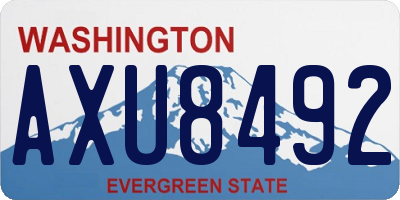 WA license plate AXU8492