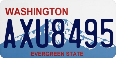WA license plate AXU8495
