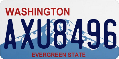 WA license plate AXU8496