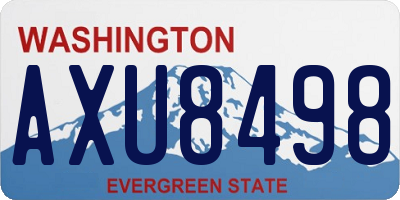 WA license plate AXU8498