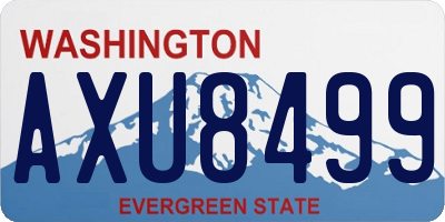 WA license plate AXU8499
