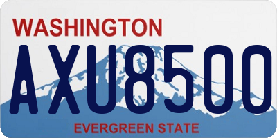 WA license plate AXU8500