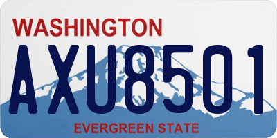 WA license plate AXU8501
