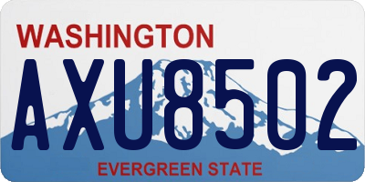 WA license plate AXU8502