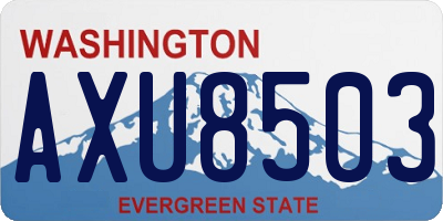 WA license plate AXU8503