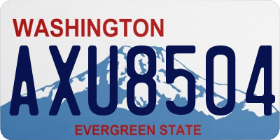 WA license plate AXU8504