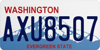 WA license plate AXU8507