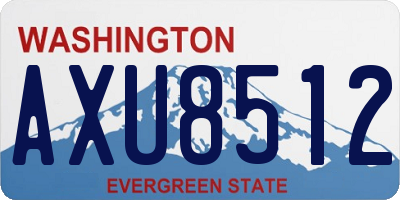 WA license plate AXU8512
