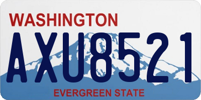WA license plate AXU8521