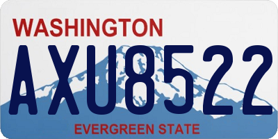 WA license plate AXU8522