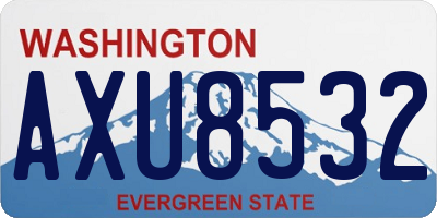 WA license plate AXU8532
