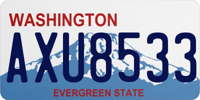 WA license plate AXU8533