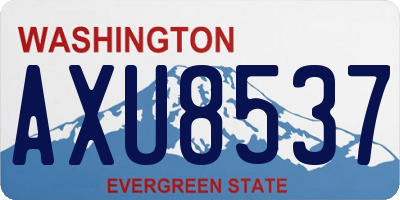 WA license plate AXU8537