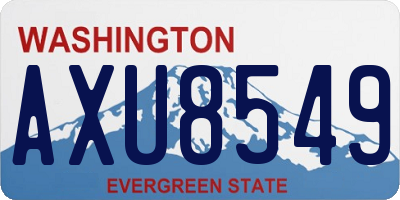 WA license plate AXU8549
