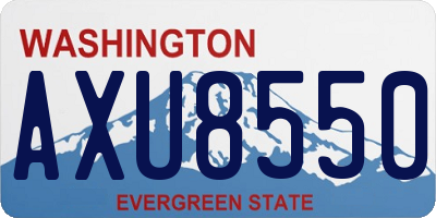 WA license plate AXU8550