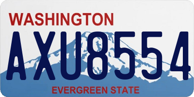 WA license plate AXU8554