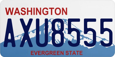 WA license plate AXU8555