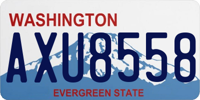 WA license plate AXU8558