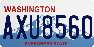 WA license plate AXU8560