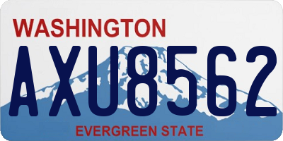 WA license plate AXU8562