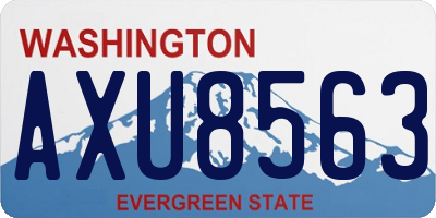 WA license plate AXU8563