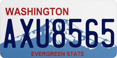 WA license plate AXU8565