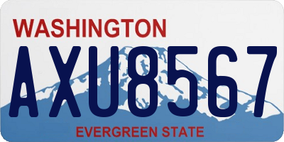 WA license plate AXU8567