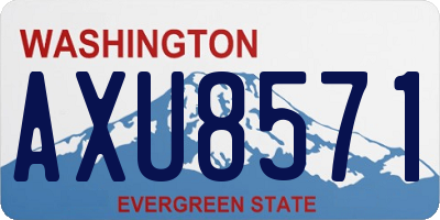 WA license plate AXU8571